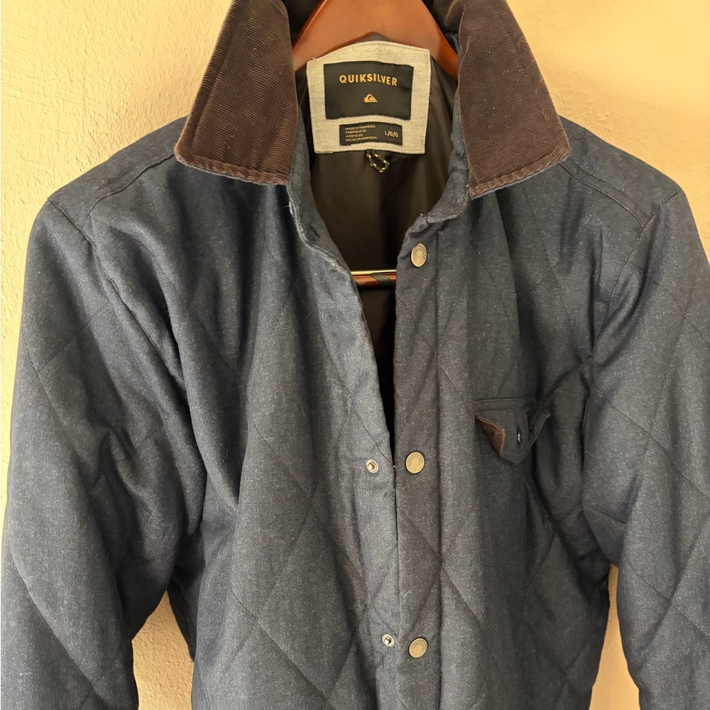 Quiksilver Men's Quilted Gray Jacket